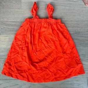 2T Gap Kids toddler ruffle sleeveless dress in bright orange